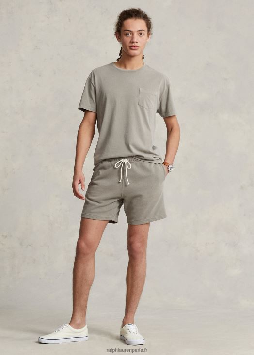 Short en molleton teint en pièce de 6 pouces 46T60T692 Hommes Ralph Lauren brouillard gris