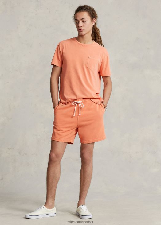 Short en molleton teint en pièce de 6 pouces 46T60T693 Hommes Ralph Lauren orange