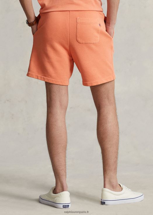 Short en molleton teint en pièce de 6 pouces 46T60T693 Hommes Ralph Lauren orange