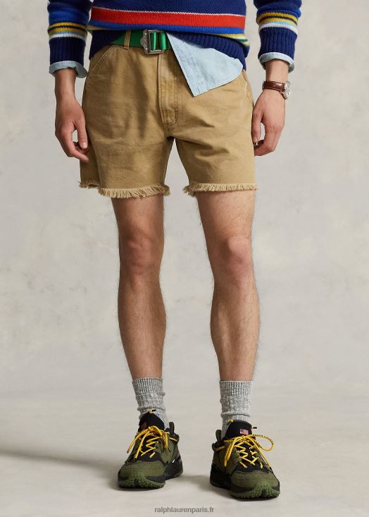 Short en toile coupe décontractée de 6 pouces 46T60T8469 Hommes Ralph Lauren marron canard
