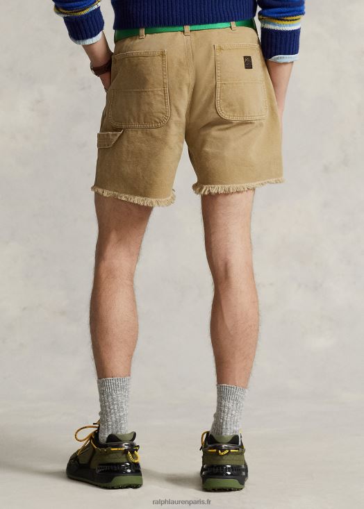 Short en toile coupe décontractée de 6 pouces 46T60T8469 Hommes Ralph Lauren marron canard