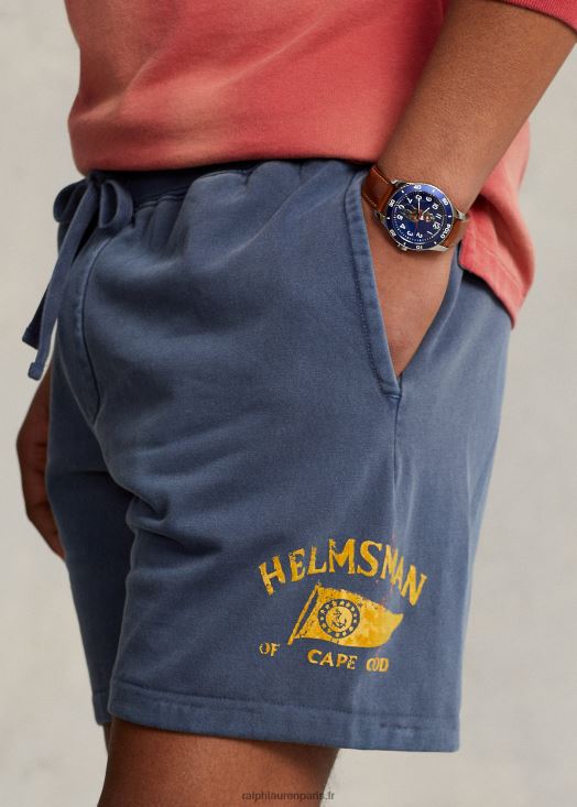 Short graphique en molleton de 6 pouces 46T60T8635 Hommes Ralph Lauren Marine royale