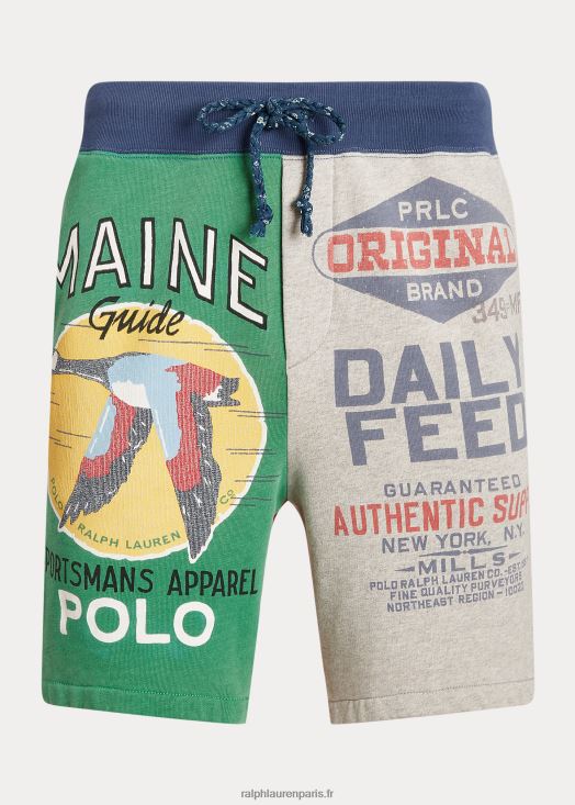 Short graphique en polaire patchwork 7,5 pouces 46T60T715 Hommes Ralph Lauren brooklyn chiné multi
