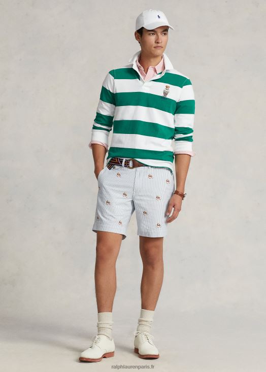 Short oxford coupe droite extensible de 8 pouces 46T60T959 Hommes Ralph Lauren rayure oxford