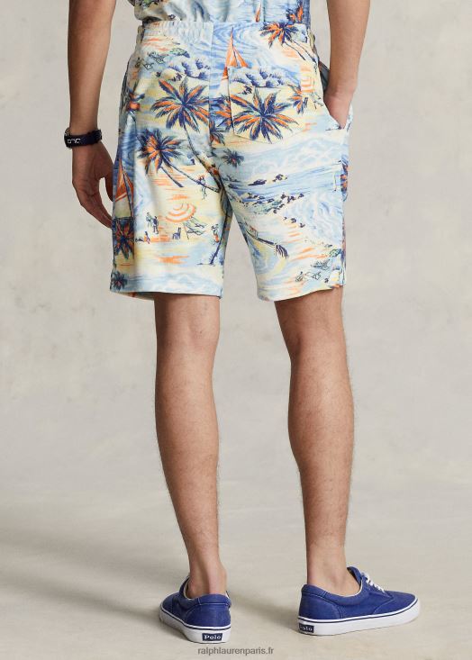 Short éponge à imprimé tropical 9 pouces 46T60T907 Hommes Ralph Lauren bazar de plage hawaïen