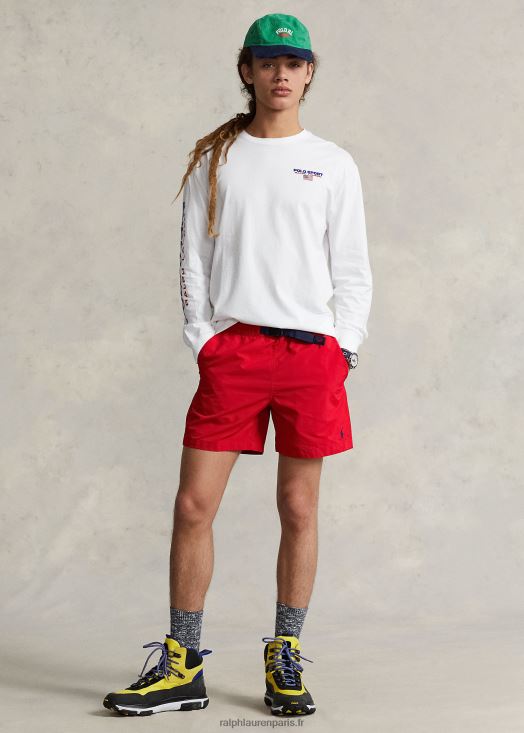 Short résistant à l'eau de coupe classique de 6 pouces 46T60T8439 Hommes Ralph Lauren rl 2000 rouge