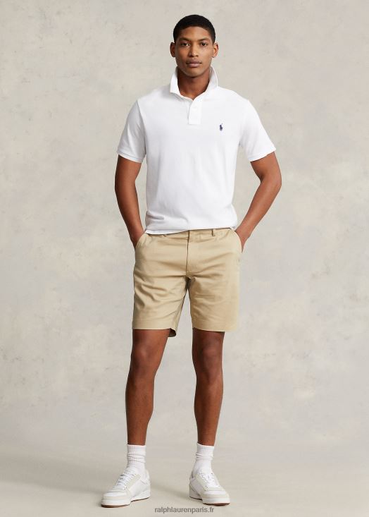 Short ratière stretch coupe slim 7 pouces 46T60T881 Hommes Ralph Lauren kaki classique