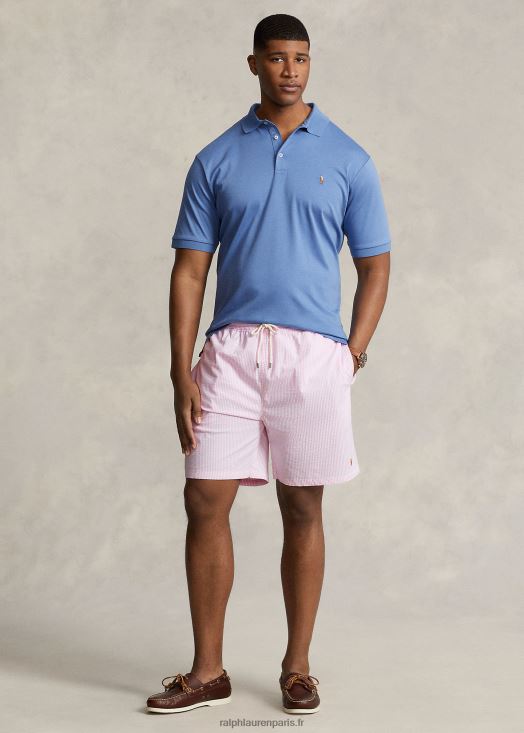 maillot de bain en seersucker traveller 46T60T1318 Hommes Ralph Lauren seersucker rose carmel