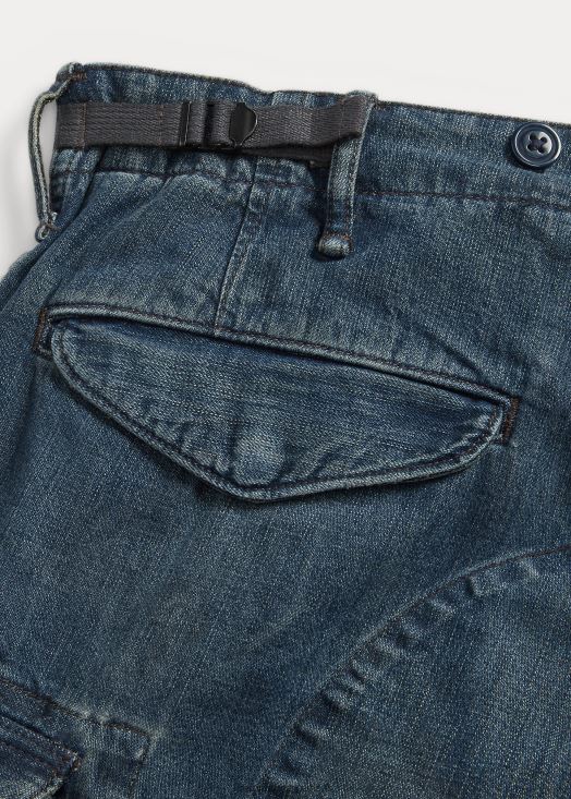 short cargo en denim du régiment de sedgwick 46T60T8697 Hommes Ralph Lauren lavage de sedgwick