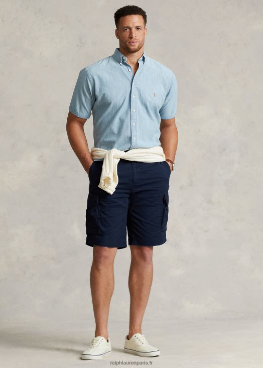 short cargo en sergé coupe classique 46T60T1405 Hommes Ralph Lauren aviateur marine
