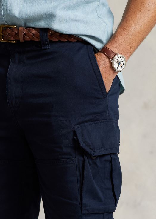short cargo en sergé coupe classique 46T60T1405 Hommes Ralph Lauren aviateur marine