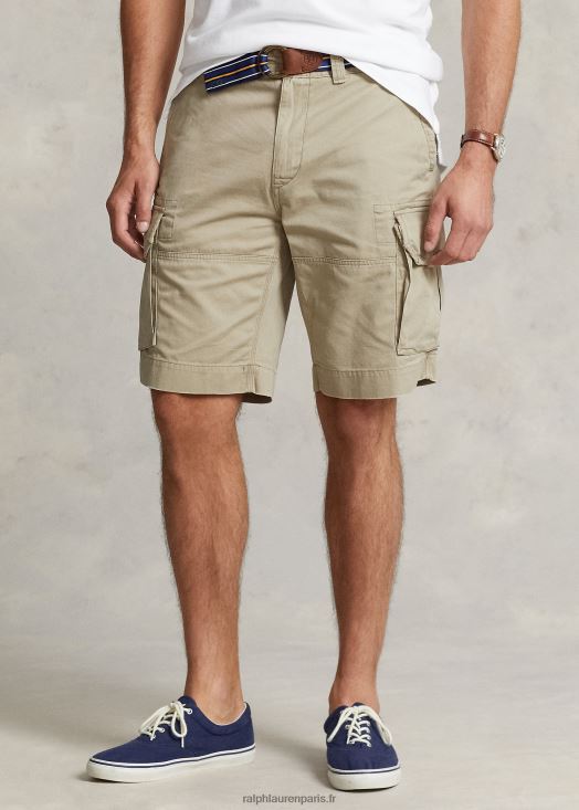 short cargo en sergé coupe classique 46T60T1406 Hommes Ralph Lauren bronzer