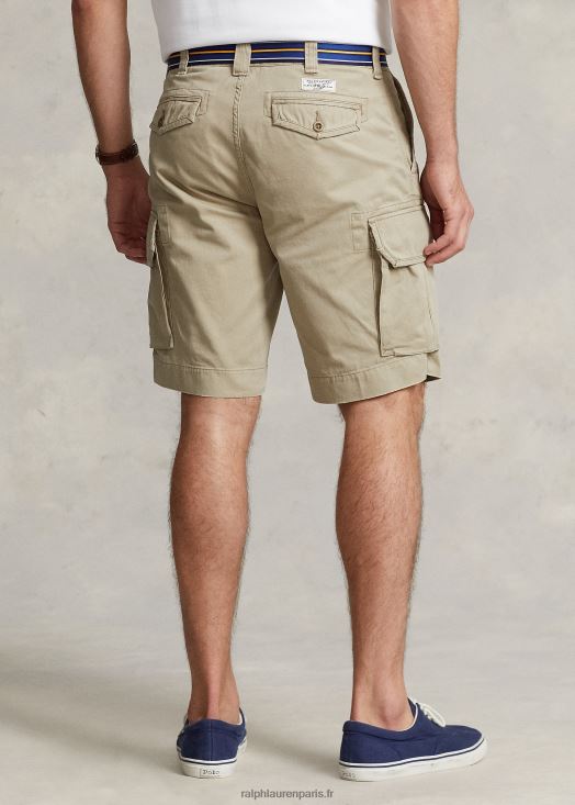 short cargo en sergé coupe classique 46T60T1406 Hommes Ralph Lauren bronzer