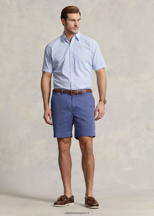 short chino stretch coupe classique 46T60T1336 Hommes Ralph Lauren bleu marine clair
