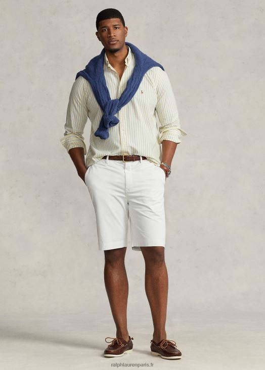 short chino stretch coupe classique 46T60T1867 Hommes Ralph Lauren lavage de pont blanc