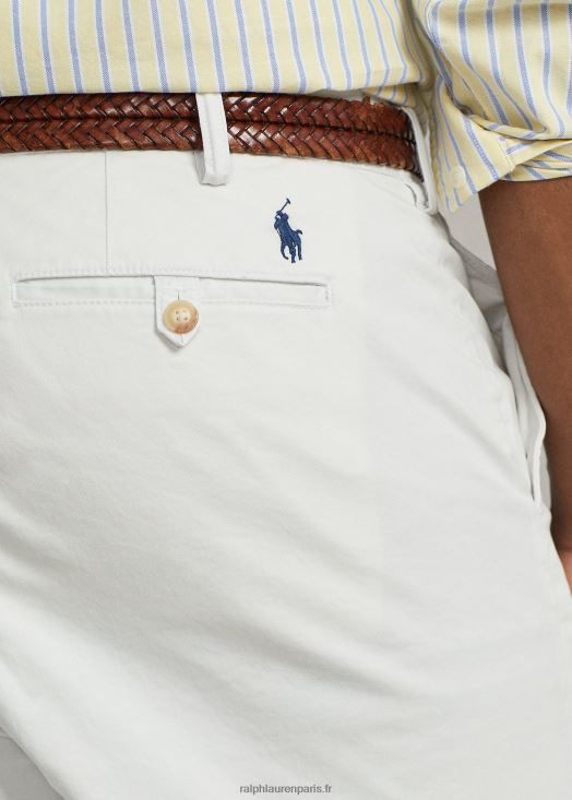 short chino stretch coupe classique 46T60T1867 Hommes Ralph Lauren lavage de pont blanc