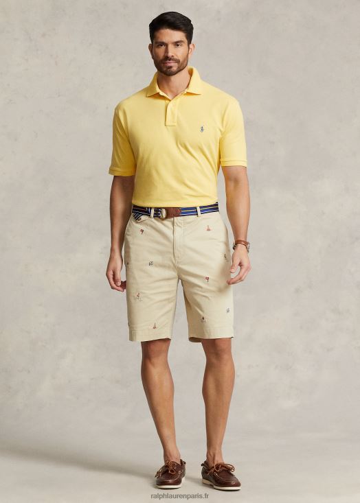 short chino stretch nautique coupe classique 46T60T1800 Hommes Ralph Lauren crème de suif nautique
