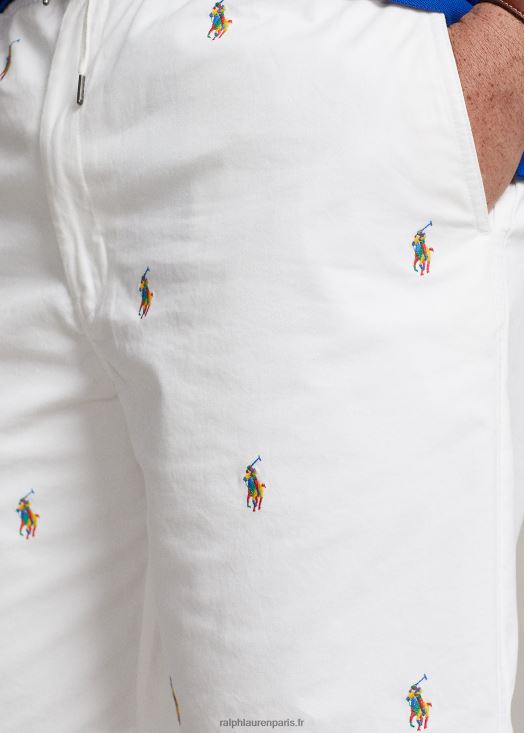 short chino stretch polo prepster 46T60T1362 Hommes Ralph Lauren broderie blanche