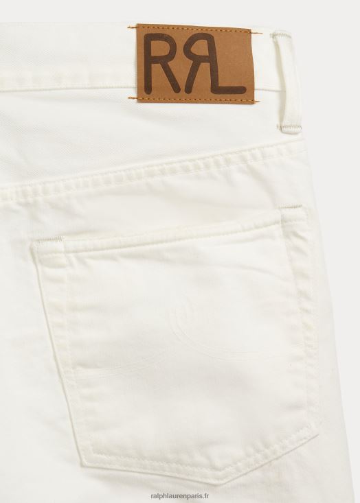 short en jean coupe vintage 46T60T1761 Hommes Ralph Lauren lavis de pierre blanche