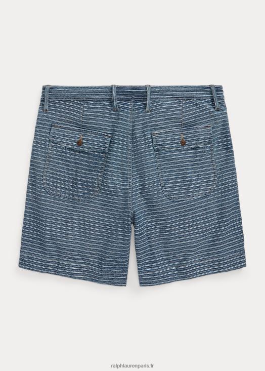 short en jersey rayé 46T60T1701 Hommes Ralph Lauren indigo/crème