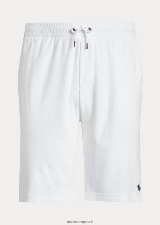 short en éponge avec cordon de serrage 46T60T1661 Hommes Ralph Lauren blanc