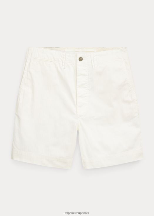 short en sergé à chevrons 46T60T1707 Hommes Ralph Lauren blanc