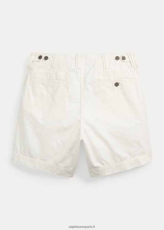 short en sergé à chevrons 46T60T1707 Hommes Ralph Lauren blanc