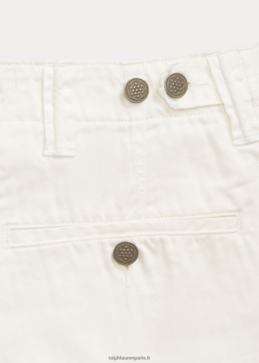 short en sergé à chevrons 46T60T1707 Hommes Ralph Lauren blanc