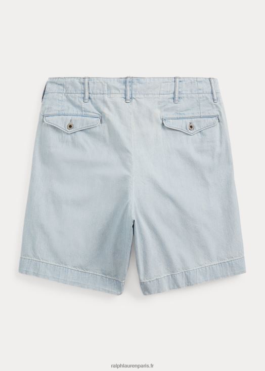 short officier chino indigo 46T60T1704 Hommes Ralph Lauren bleu ciel délavé