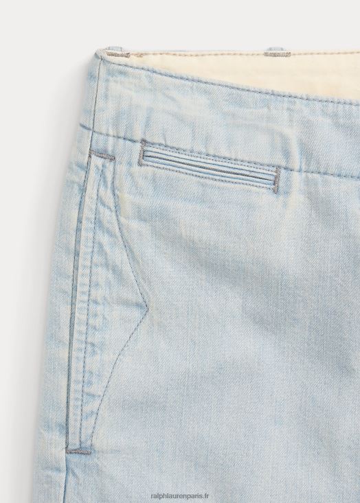 short officier chino indigo 46T60T1704 Hommes Ralph Lauren bleu ciel délavé