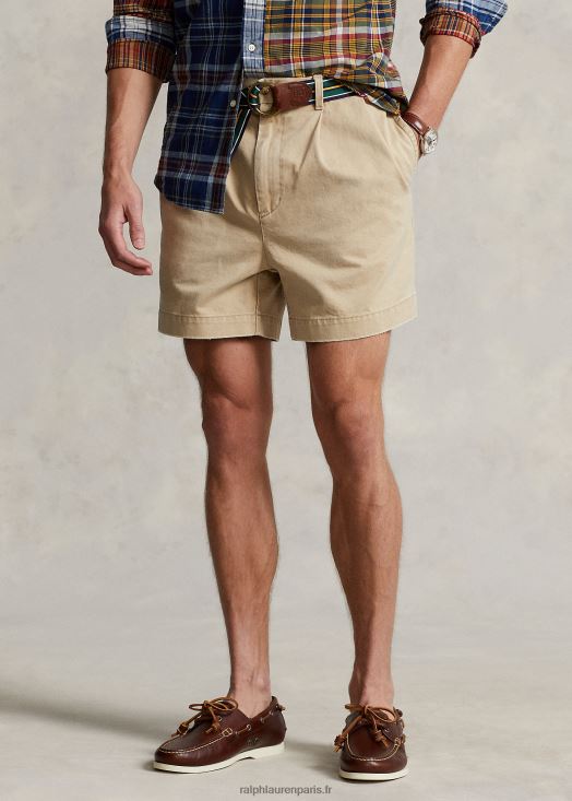 short plissé coupe décontractée cormac 5 pouces 46T60T8445 Hommes Ralph Lauren rl kaki