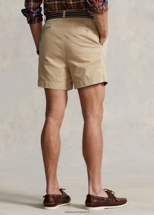 short plissé coupe décontractée cormac 5 pouces 46T60T8445 Hommes Ralph Lauren rl kaki