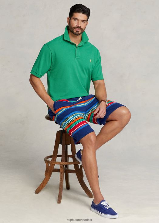 short rayé en polaire 46T60T1349 Hommes Ralph Lauren cobalt foncé/rayure