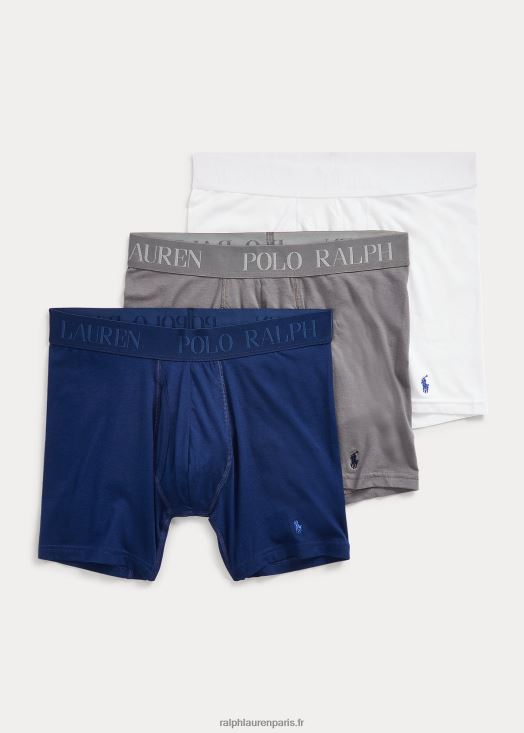 Lot de 3 boxers 4d-flex 46T60T273 Hommes Ralph Lauren blanc bleu