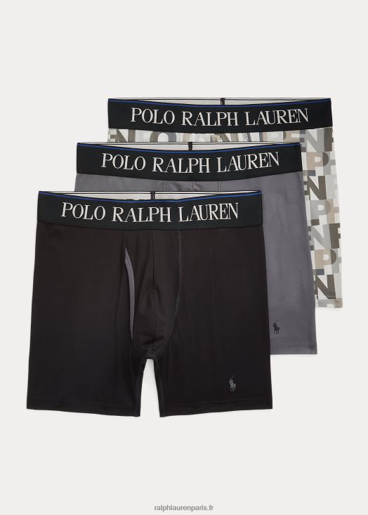 Lot de 3 boxers en microfibre 4d-flex 46T60T364 Hommes Ralph Lauren noir/gris/imprimé montagne