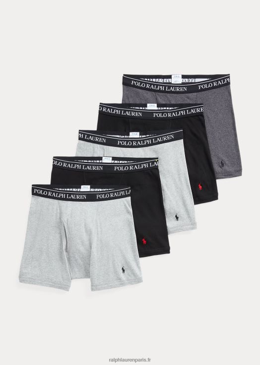 Lot de 5 boxers absorbants 46T60T269 Hommes Ralph Lauren gris noir
