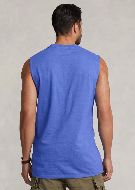 débardeur à poche en jersey 46T60T1523 Hommes Ralph Lauren bleu pierre de maid