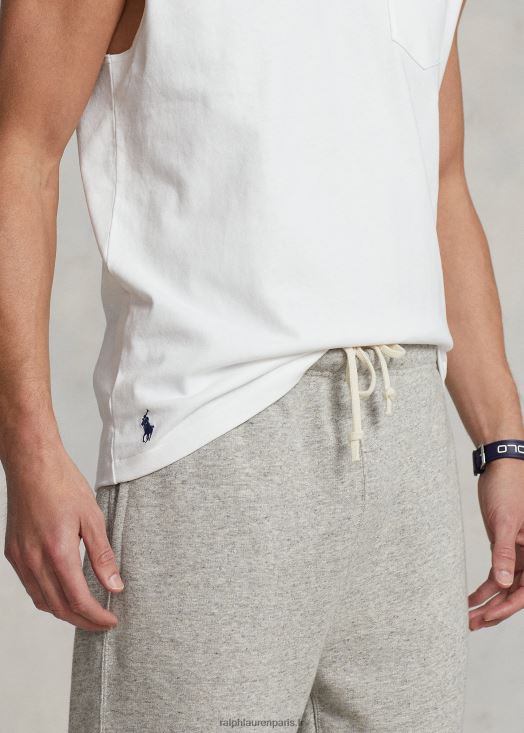 débardeur à poche en jersey 46T60T227 Hommes Ralph Lauren blanc