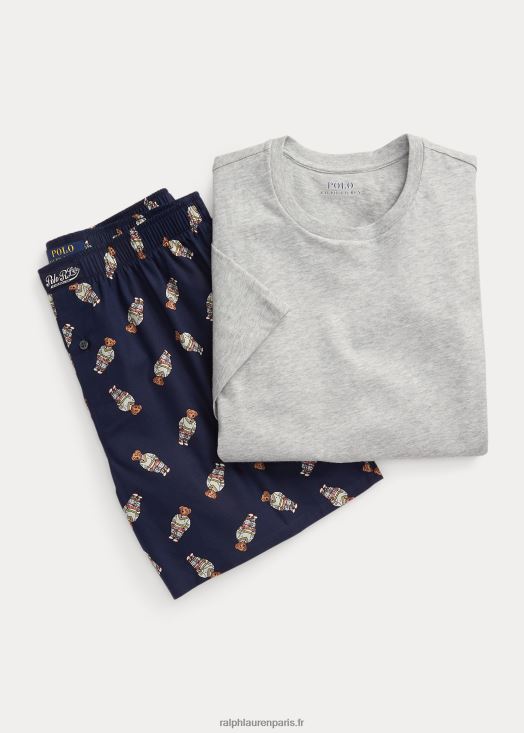 ensemble boxer en coton à col rond et ours polo 46T60T709 Hommes Ralph Lauren ours de hampton