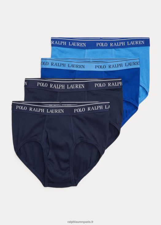lot de 4 culottes taille mi-haute absorbantes 46T60T8537 Hommes Ralph Lauren bleu assorti