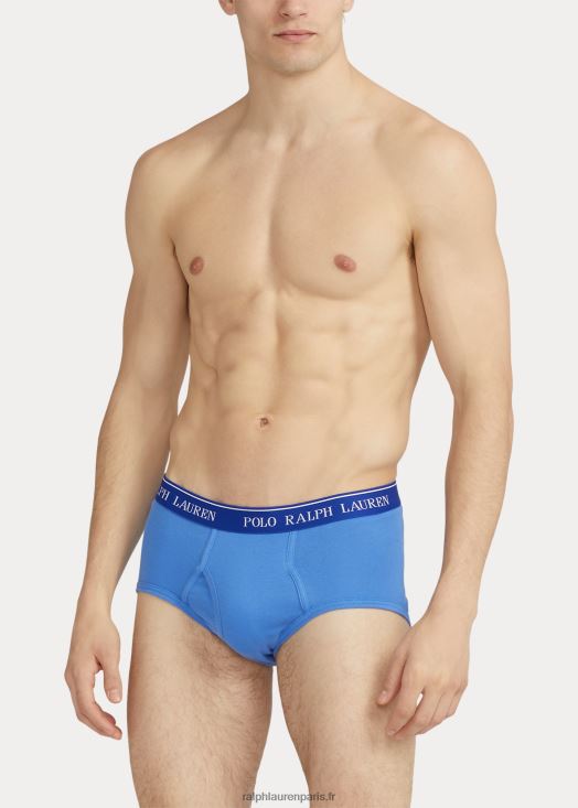 lot de 4 culottes taille mi-haute absorbantes 46T60T8537 Hommes Ralph Lauren bleu assorti