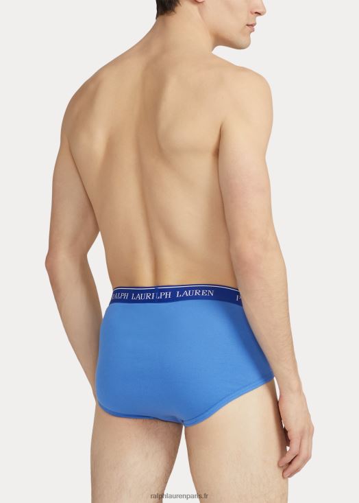 lot de 4 culottes taille mi-haute absorbantes 46T60T8537 Hommes Ralph Lauren bleu assorti