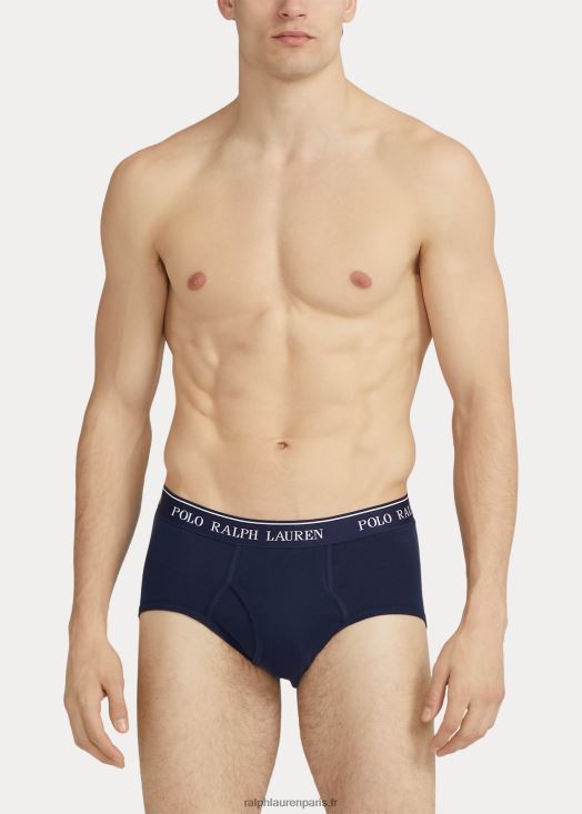 lot de 4 culottes taille mi-haute absorbantes 46T60T8537 Hommes Ralph Lauren bleu assorti