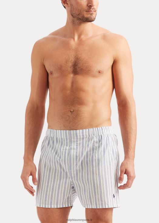 lot de 5 boxers classiques en coton tissé 46T60T268 Hommes Ralph Lauren gris/bleu