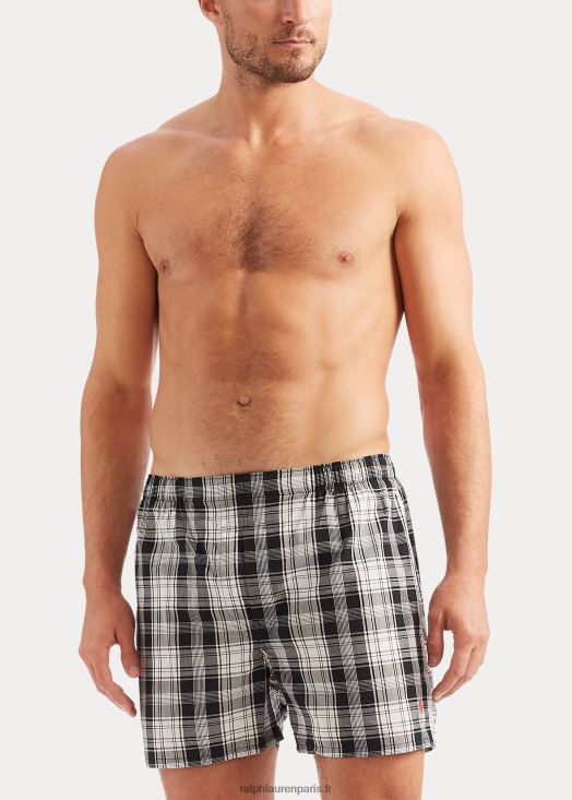 lot de 5 boxers classiques en coton tissé 46T60T268 Hommes Ralph Lauren gris/bleu