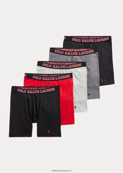 lot de 5 boxers en résille 46T60T524 Hommes Ralph Lauren noir/rouge/anthracite