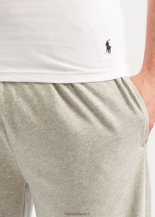 lot de 5 maillots de corps slim col v en coton 46T60T260 Hommes Ralph Lauren blanc