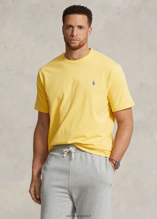 t-shirt à col rond 46T60T8712 Hommes Ralph Lauren jaune d'automne