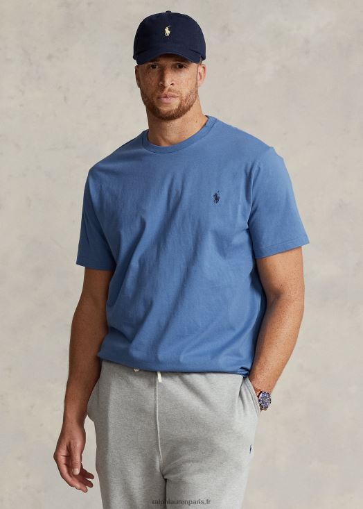 t-shirt à col rond 46T60T8715 Hommes Ralph Lauren bleu de nîmes