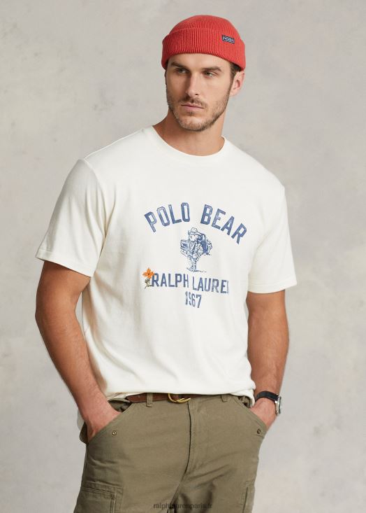 t-shirt col rond en jersey polo bear 46T60T1462 Hommes Ralph Lauren névis